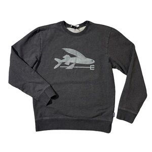 Patagonia mens XS gray organic cotton blend fishing sweatshirt EUC